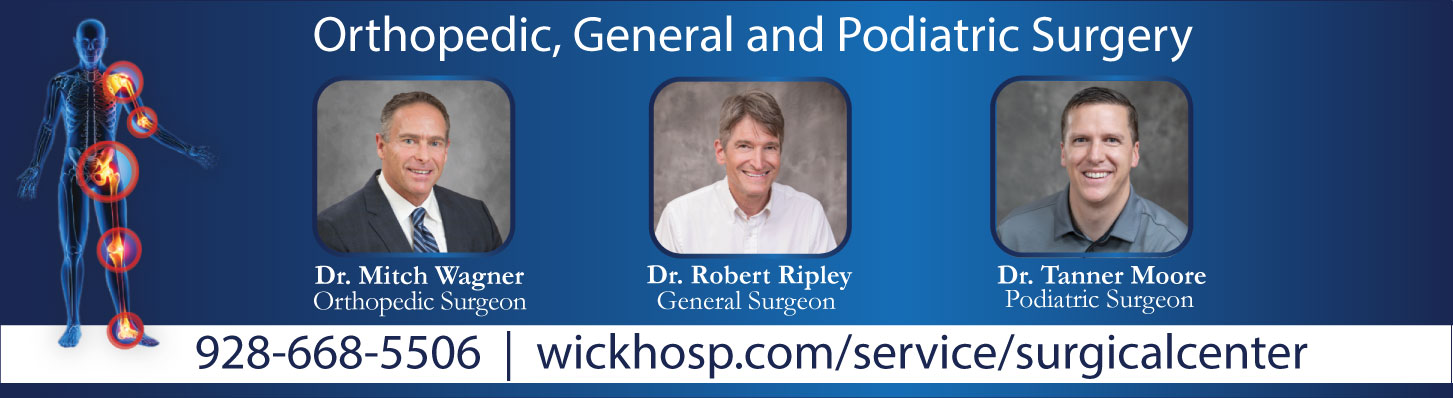 Surgical Information Graphic | Orthopedic, General and Podiatric Surgery| Dr. Mitch Wagner, Orthopedic Surgeon, Dr. Robert Ripley General Surgeon, Dr. Tanner Moore, Podiatric Surgeon | 928-668-5506 